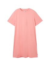 TOM TAILOR DENIM Damen Kurzes T-Shirt-Kleid, rosa, Melange Optik, Gr. S