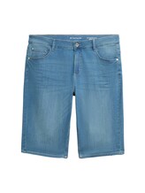 TOM TAILOR Damen Alexa Jeans Bermuda, blau, Uni, Gr. 33