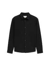 TOM TAILOR DENIM Herren Oxford Hemd, schwarz, Uni, Gr. XL