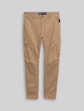 TOM TAILOR DENIM Herren Regular Tapered Cargo Hose, braun, Uni, Gr. XL