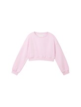 TOM TAILOR Mädchen Cropped Sweatshirt, lila, Uni, Gr. 128