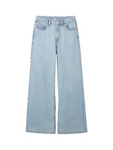 TOM TAILOR Mädchen Wide Leg Jeans mit recycelter Baumwolle, blau, Uni, Gr. 134