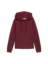 TOM TAILOR DENIM Damen Loose Fit Hoodie, rot, Uni, Gr. S