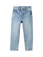 TOM TAILOR Jungen Relaxed Jeans mit recycelter Baumwolle, blau, Uni, Gr. 128