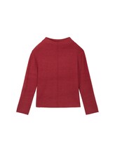 TOM TAILOR Damen Strick Pullover mit LENZING™ EcoVero™, rot, Uni, Gr. L