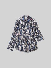 TOM TAILOR Damen Bluse mit Muster, blau, Gemustert, Gr. 36