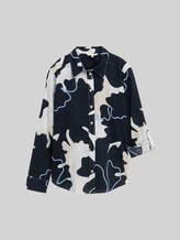TOM TAILOR Damen Bluse mit Muster, blau, Geblümt, Gr. 36