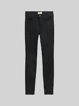 TOM TAILOR DENIM Damen TTNELA EXTRA SKINNY Coated Jeans, schwarz, Uni, Gr. 26/30