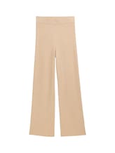 TOM TAILOR DENIM Damen Strickhose mit LENZING™ ECOVERO™, braun, Uni, Gr. M