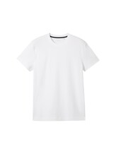 TOM TAILOR Herren Basic T-Shirt, weiß, Uni, Gr. XXL