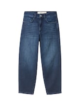 TOM TAILOR Damen Barrel Leg Jeans, blau, Uni, Gr. 33/28