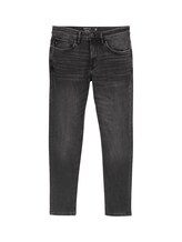 TOM TAILOR DENIM Herren Superflex Slim Tapered Jeans, schwarz, Uni, Gr. 34/34