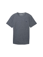 TOM TAILOR DENIM Herren T-Shirt in Melange Optik, blau, Melange Optik, Gr. M