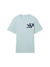 TOM TAILOR Herren T-Shirt mit Print, blau, Print, Gr. XXL