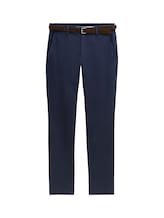 TOM TAILOR Herren Travis Slim Chino mit Gürtel, blau, Uni, Gr. 36/32