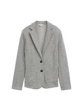 TOM TAILOR Damen Blazer mit Fischgrätenmuster, grau, Fischgrät, Gr. S