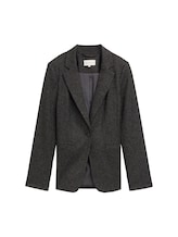 TOM TAILOR Damen Blazer in Melange-Optik, grau, Melange Optik, Gr. 34