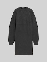 TOM TAILOR DENIM Damen Strickkleid mit Stehkragen, grau, Meliert, Gr. XXL