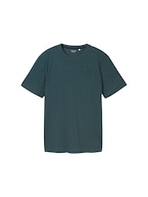 TOM TAILOR Herren Basic T-Shirt, grün, Meliert, Gr. XXXL