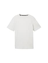 TOM TAILOR Herren Basic T-Shirt, weiß, Meliert, Gr. S