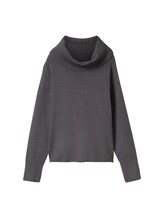 TOM TAILOR Damen Rollkragenpullover mit LENZING™ ECOVERO™, grau, Uni, Gr. XL