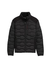 TOM TAILOR Herren Hybrid Lightweight Steppjacke, schwarz, Uni, Gr. XXXL