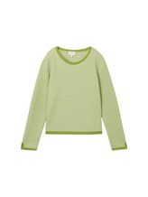 TOM TAILOR Damen Strickpullover mit Struktur, blau, Uni, Gr. XS