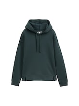 TOM TAILOR DENIM Damen Basic Hoodie, grün, Uni, Gr. M