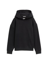 TOM TAILOR Mädchen Oversized Hoodie mit Bio-Baumwolle, schwarz, Print, Gr. 152