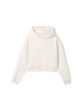 TOM TAILOR Mädchen Cropped Hoodie mit Bio-Baumwolle, braun, Uni, Gr. 128