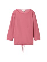 TOM TAILOR Damen 3/4-Arm-Shirt mit Struktur, rosa, Uni, Gr. XL