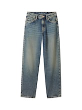 TOM TAILOR Mädchen Lockere Skater Jeans mit recycelter Baumwolle, blau, Uni, Gr. 134