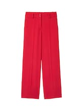 TOM TAILOR Damen Lea Wide Leg Hose, rot, Uni, Gr. 36/32