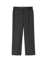 TOM TAILOR Damen Cropped Mia Straight Hose, grau, Meliert, Gr. 44/28