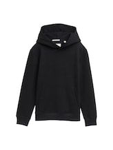 TOM TAILOR Jungen Hoodie mit Textprint, schwarz, Uni, Gr. 176