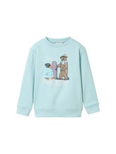 TOM TAILOR Jungen Sweatshirt mit Puffdruck, blau, Print, Gr. 116/122