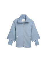 TOM TAILOR Damen Cape Jacke in Melange Optik, blau, Meliert, Gr. M