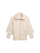 TOM TAILOR Damen Cape Jacke in Melange Optik, beige, Meliert, Gr. M