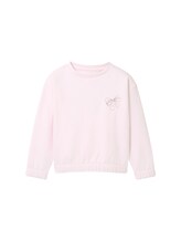 TOM TAILOR Mädchen Cropped Sweatshirt mit Print, rosa, Uni, Gr. 116/122