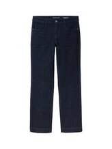 TOM TAILOR Damen Alexa Straight Jeans mit Ziernaht, blau, Uni, Gr. 31/32