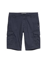 TOM TAILOR Herren Cargo Shorts mit Taschen, blau, Gemustert, Gr. 36