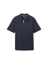 TOM TAILOR Herren Plus - Poloshirt mit Logo Stickerei, blau, Uni, Gr. 2XL