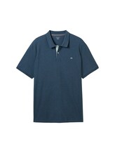 TOM TAILOR Herren Plus - Poloshirt mit Logo Stickerei, blau, Uni, Gr. 3XL