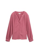 TOM TAILOR Damen Bluse mit Raffungen, rosa, Meliert, Gr. 42