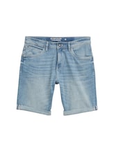 TOM TAILOR Herren TTJOSH Regular Slim Jeans Shorts, blau, Uni, Gr. 40