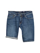 TOM TAILOR DENIM Herren TTPIERS Slim Jeans Shorts mit Stretch, blau, Uni, Gr. S