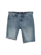 TOM TAILOR DENIM Herren TTPIERS Slim Jeans Shorts mit Stretch, blau, Uni, Gr. L