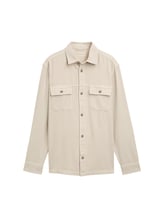 TOM TAILOR Herren Twill Overshirt aus Baumwolle, braun, Uni, Gr. XXXL