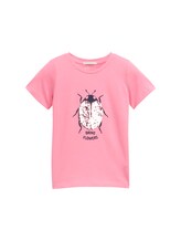 TOM TAILOR Mädchen T-Shirt mit Wendepailletten, rosa, Uni, Gr. 104/110