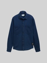 TOM TAILOR DENIM Herren Overshirt aus Jeans-Stoff, blau, Uni, Gr. XXL